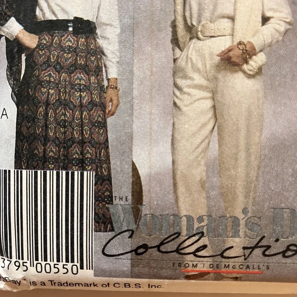McCall's 3306 Front‎ Pleated Skirt & Pants Sz 12-16 UNCUT Pattern Business Pro